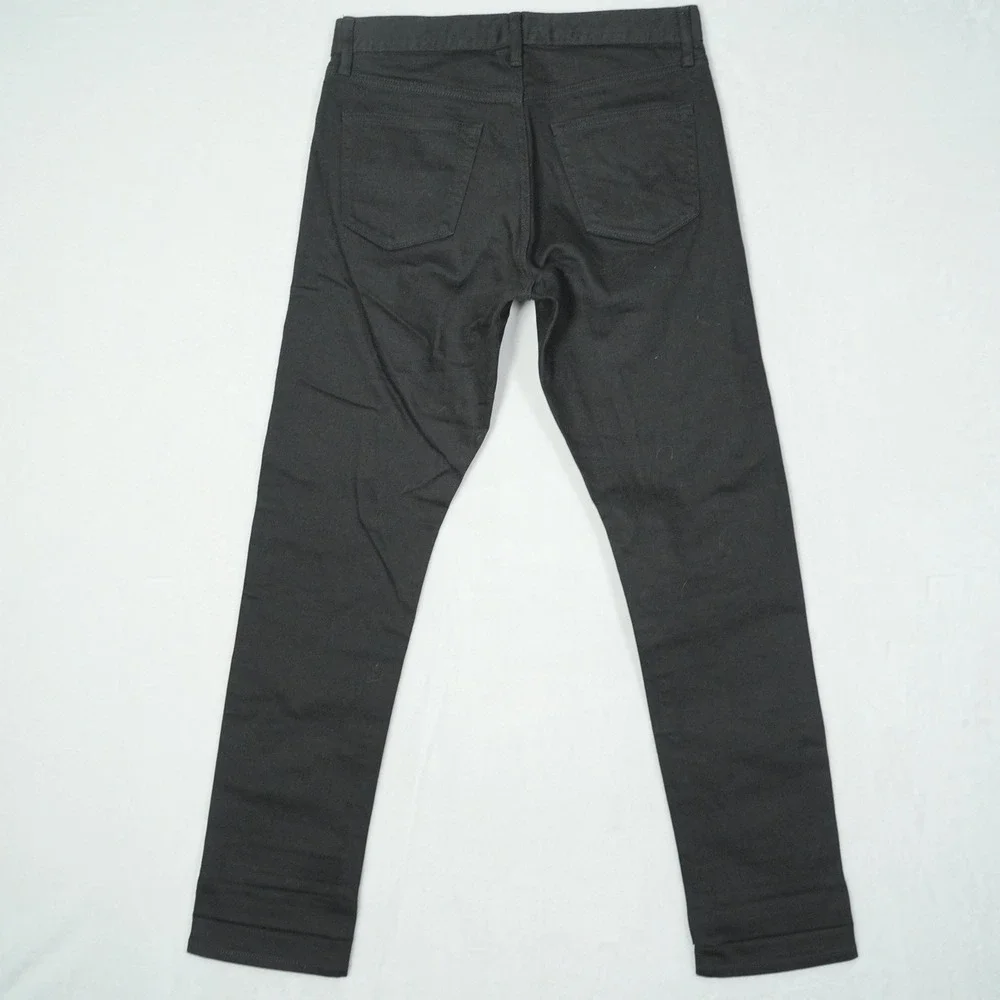 Uniqlo Jeans Mens 30x32 Black Slim Straight Selvedge Denim Middle Rise 452523